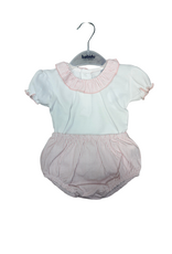 Babidu Pink Stripe Cotton Knit Diaper Set
