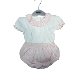 Babidu Pink Stripe Cotton Knit Diaper Set