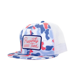 Properly Tied Boys Sportsman Trucker Hat Americana Camo