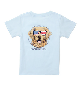 Properly Tied Patriot Dog SS Periwinkle