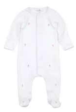 Magnolia Baby Juliette's Classic Pink Scattered Footie