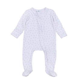Magnolia Baby Juliette's Classic Pink Zip Footie