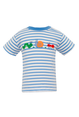 Claire and Charlie Backyard Bugs Blue Stripe T-Shirt