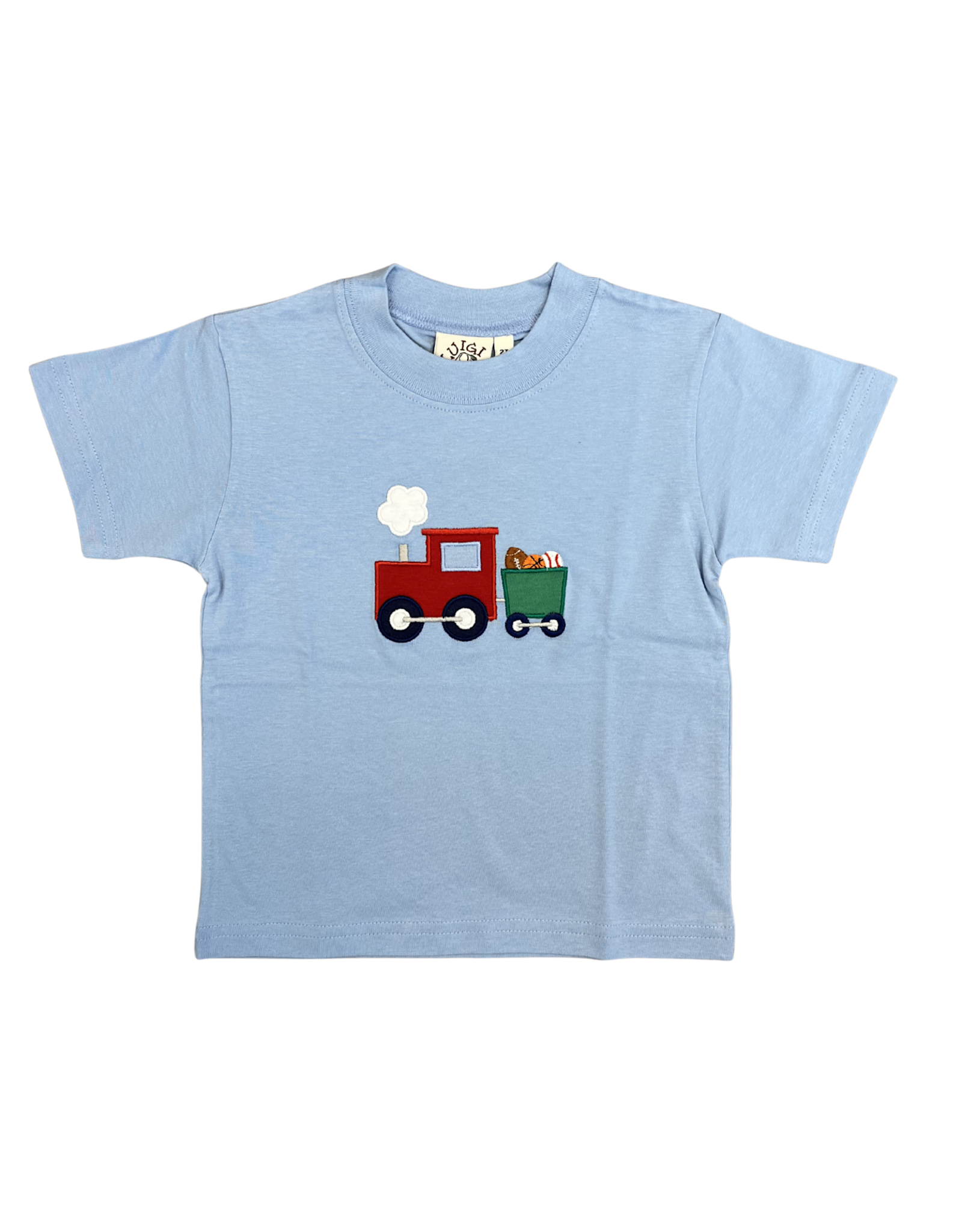Luigi Boy's SS Shirt Train With Sports Balls Sky Blue