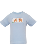 Anavini Blue Stripe Puppy Smock Tshirt