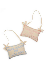 Two's Company Thank Heavens Embroidered Pillow Door Hanger