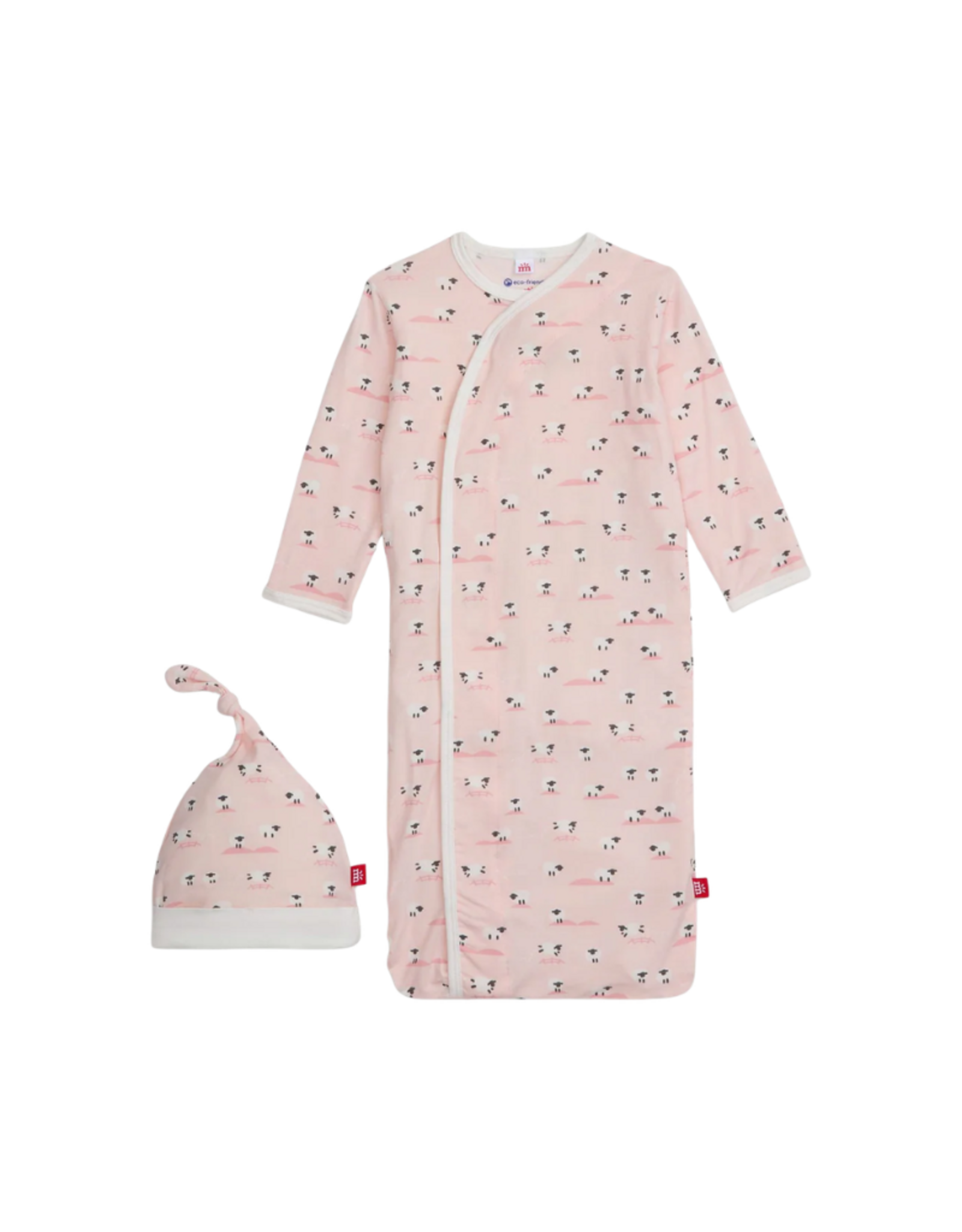 Magnetic Me Baa Baa Baby Modal Magnetic Gown Set Pink NB-3m