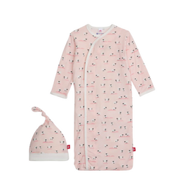 Magnetic Me Baa Baa Baby Modal Magnetic Gown Set Pink NB-3m