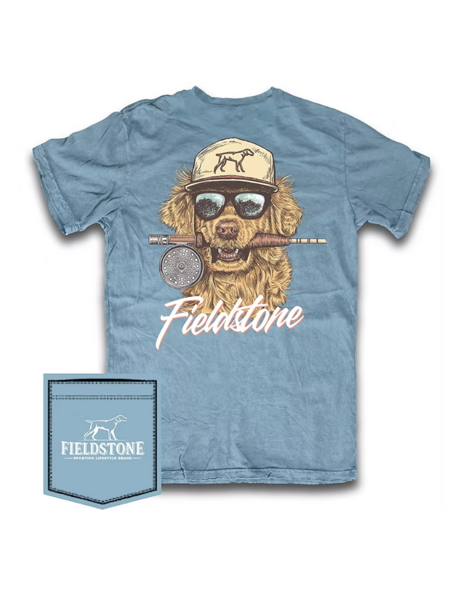 Fieldstone Youth SS Tee Retriever Reel, Ice Blue