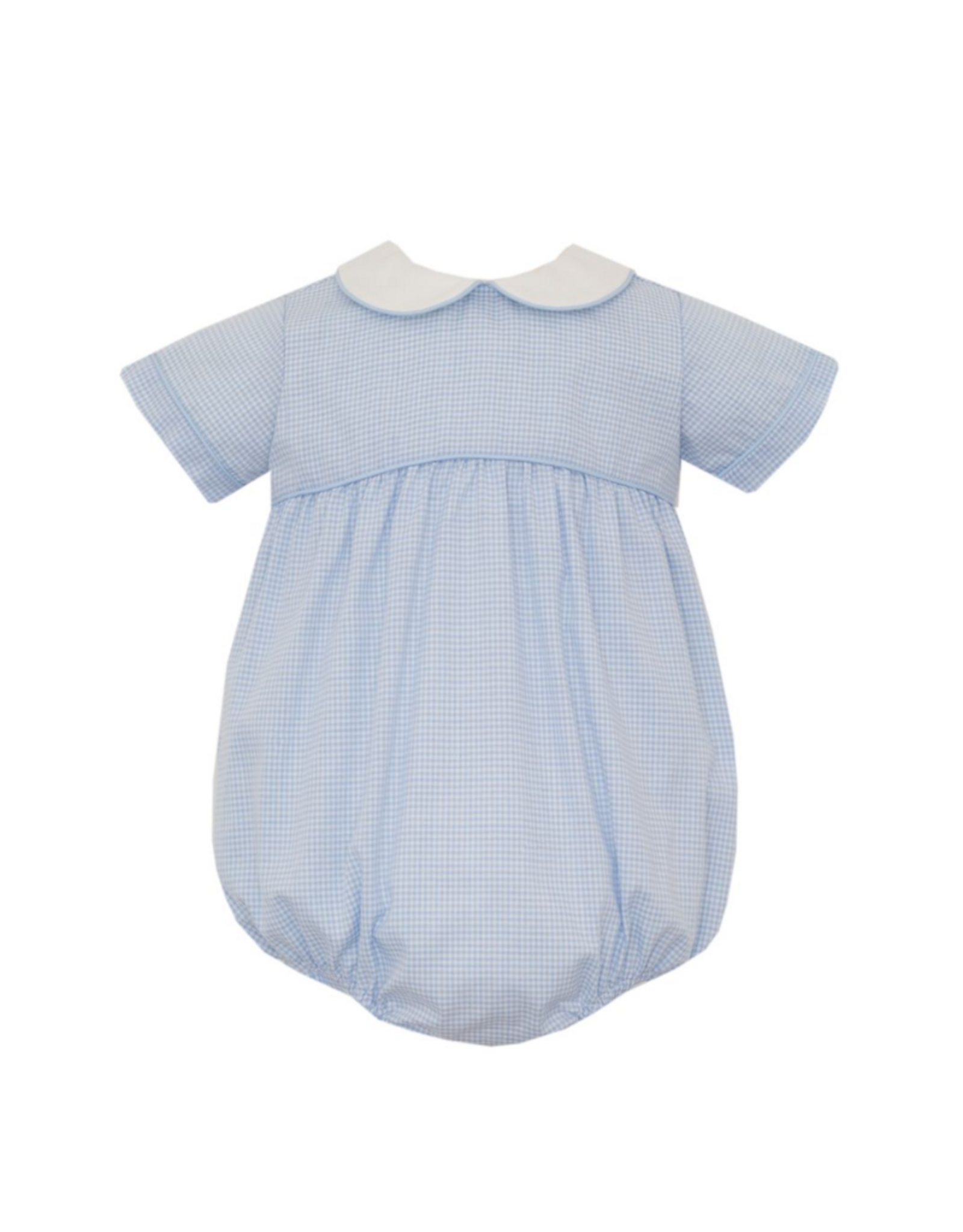 Anavini Light Blue Gingham Boy's  Bubble