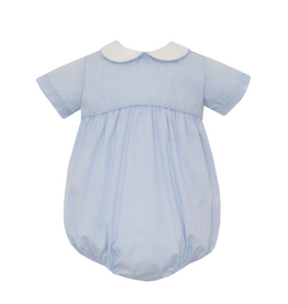 Anavini Light Blue Gingham Boy's  Bubble