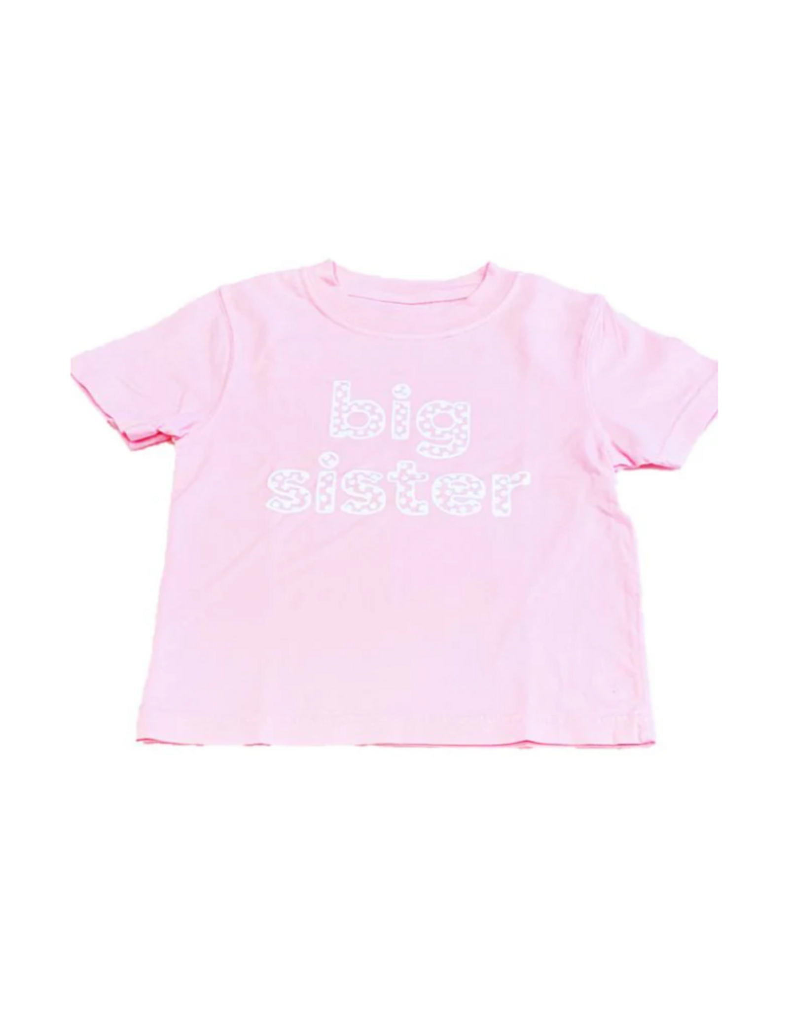 Mustard & Ketchup Big Sister T-Shirt Light Pink/White