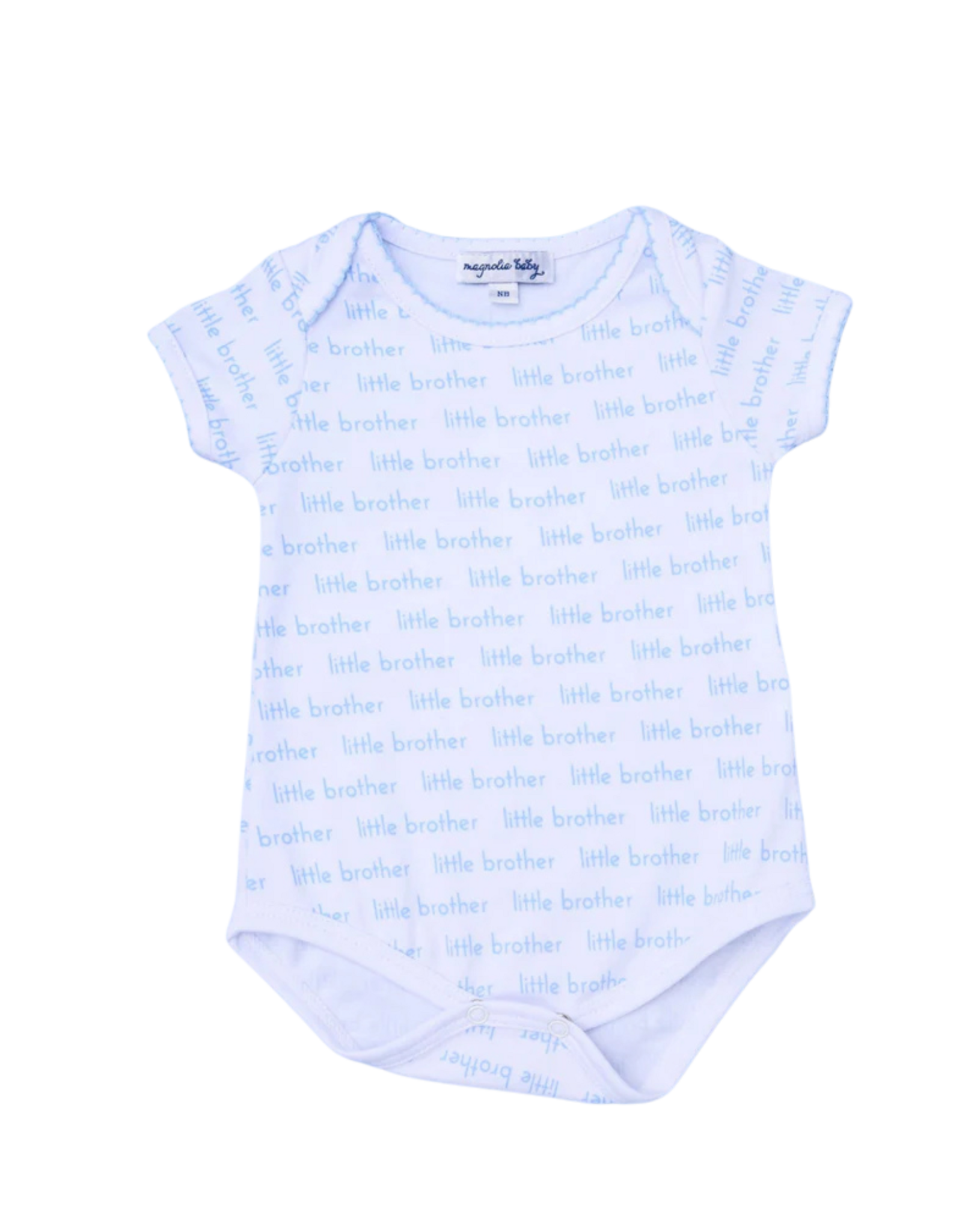 Magnolia Baby Little Brother Printed Bodysuit-Blue