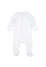 Magnolia Baby Juliette's Classic Pink Scattered Footie