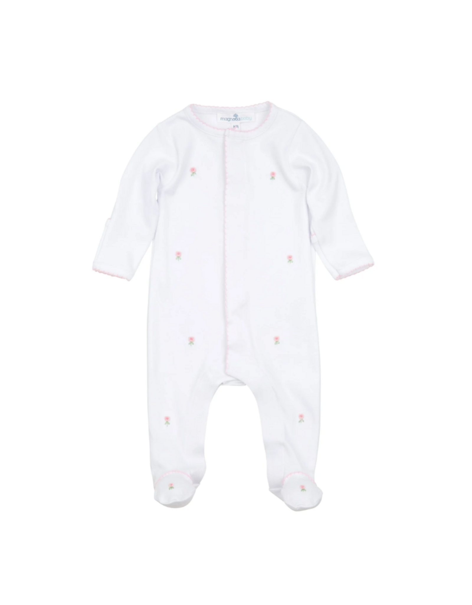 Magnolia Baby Juliette's Classic Pink Scattered Footie