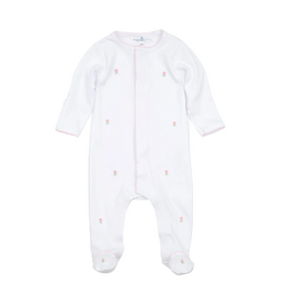 Magnolia Baby Juliette's Classic Pink Scattered Footie