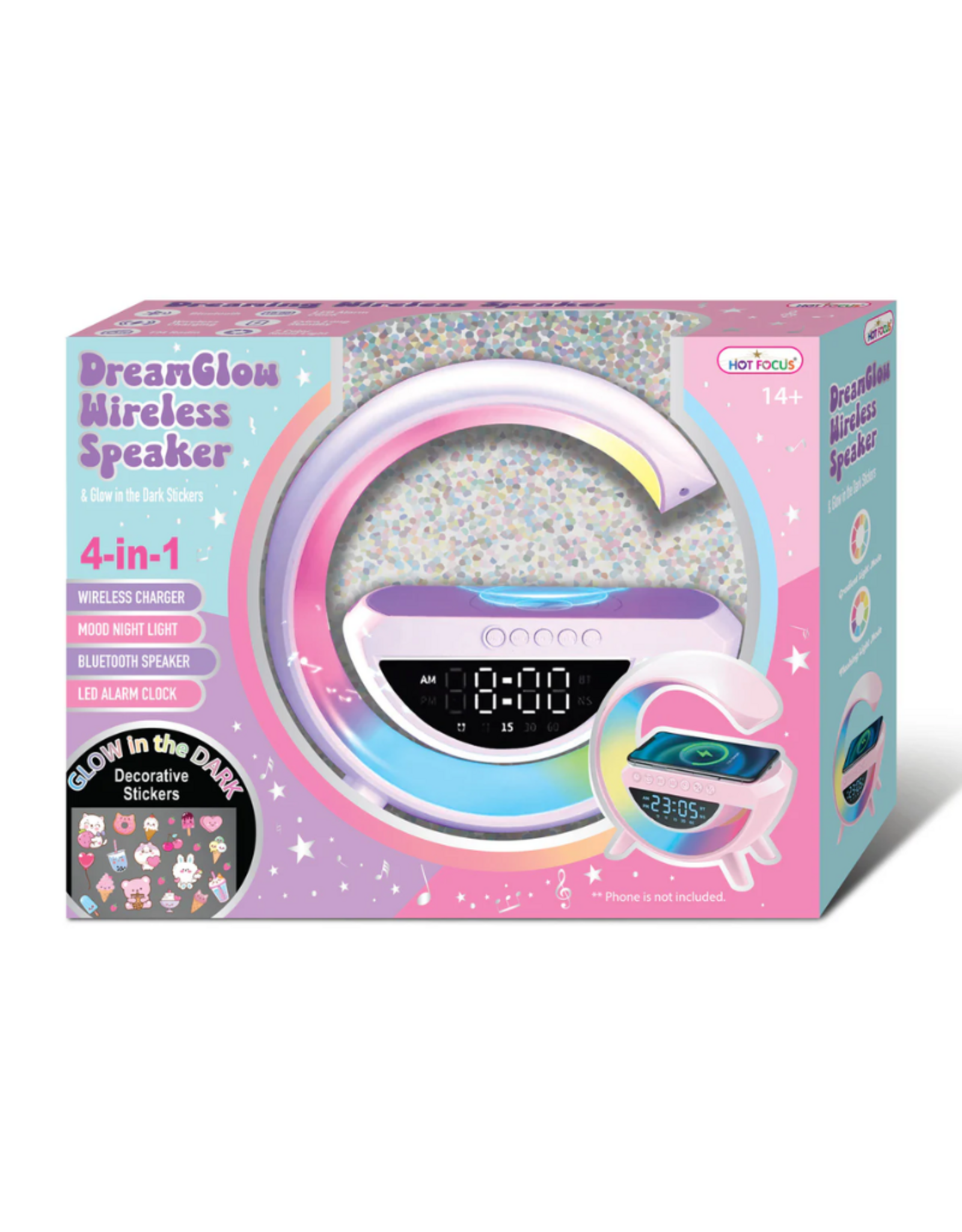 Hot Focus Dream Glow Wireless Speaker, Pink
