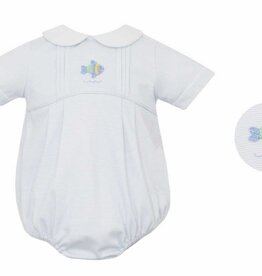 Petit Bebe Blue Stripe Fish Knit Bubble