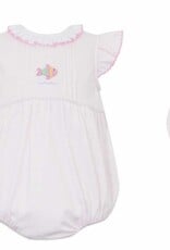 Petit Bebe Pink Stripe Fish Knit Bubble