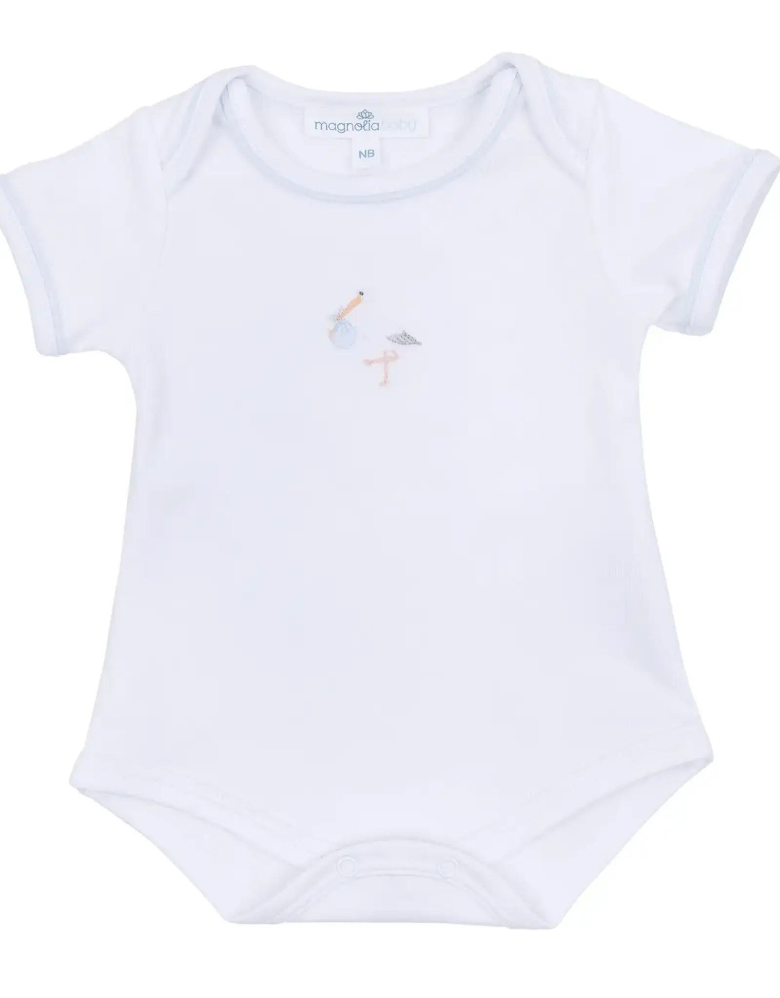 Magnolia Baby Vintage Stork Bodysuit, Blue