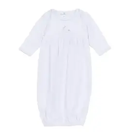 Magnolia Baby Vintage Stork Gathered Gown, Blue NB