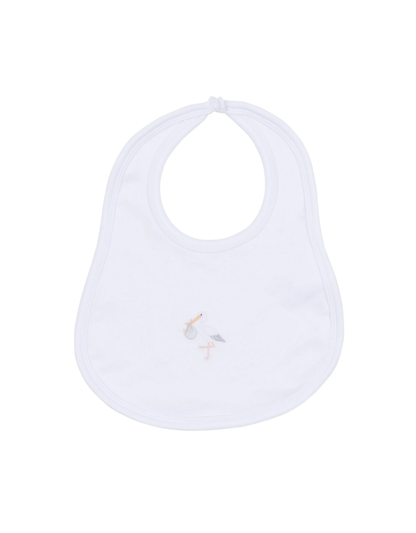 Magnolia Baby Vintage Stork Bib, White