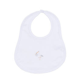 Magnolia Baby Vintage Stork Bib, White
