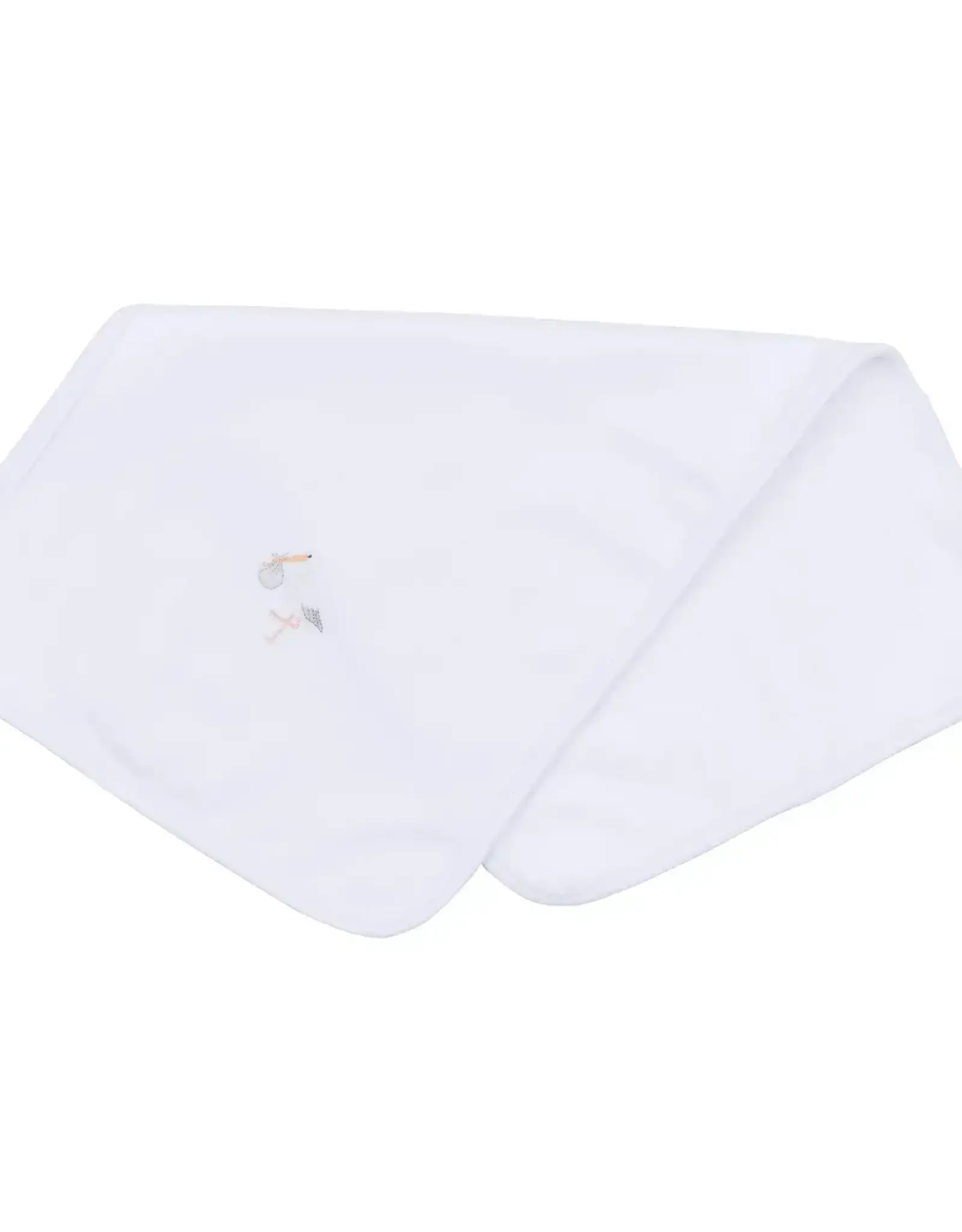 Magnolia Baby Vintage Stork Burp Cloth, White