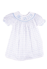 Shop Teeta Big Sister Dress , Blue Swiss Dot