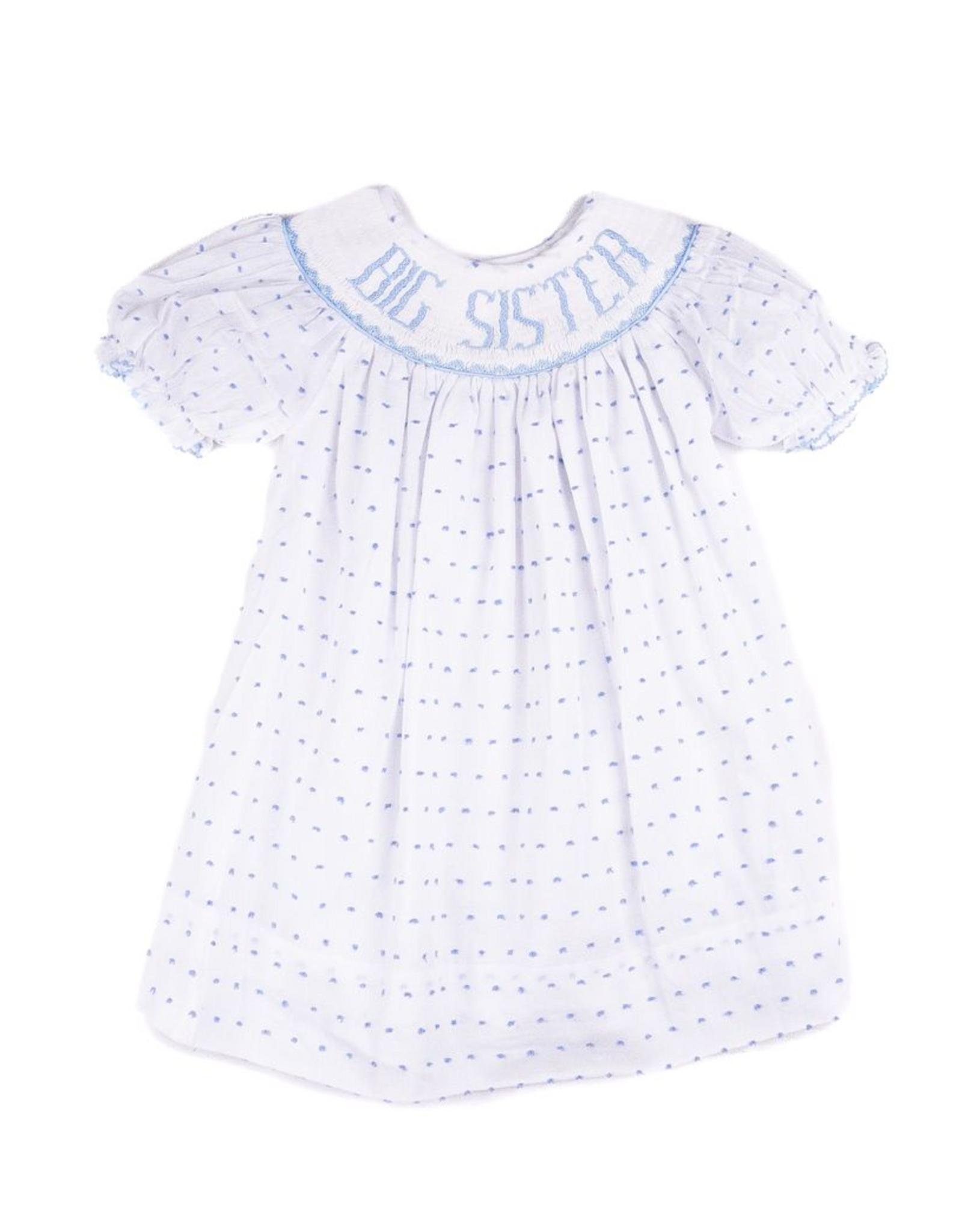 Shop Teeta Big Sister Dress , Blue Swiss Dot