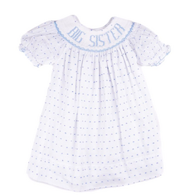 Shop Teeta Big Sister Dress , Blue Swiss Dot