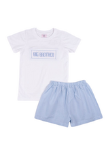 Shop Teeta Big Brother Smock Short Set, Blue Gingham