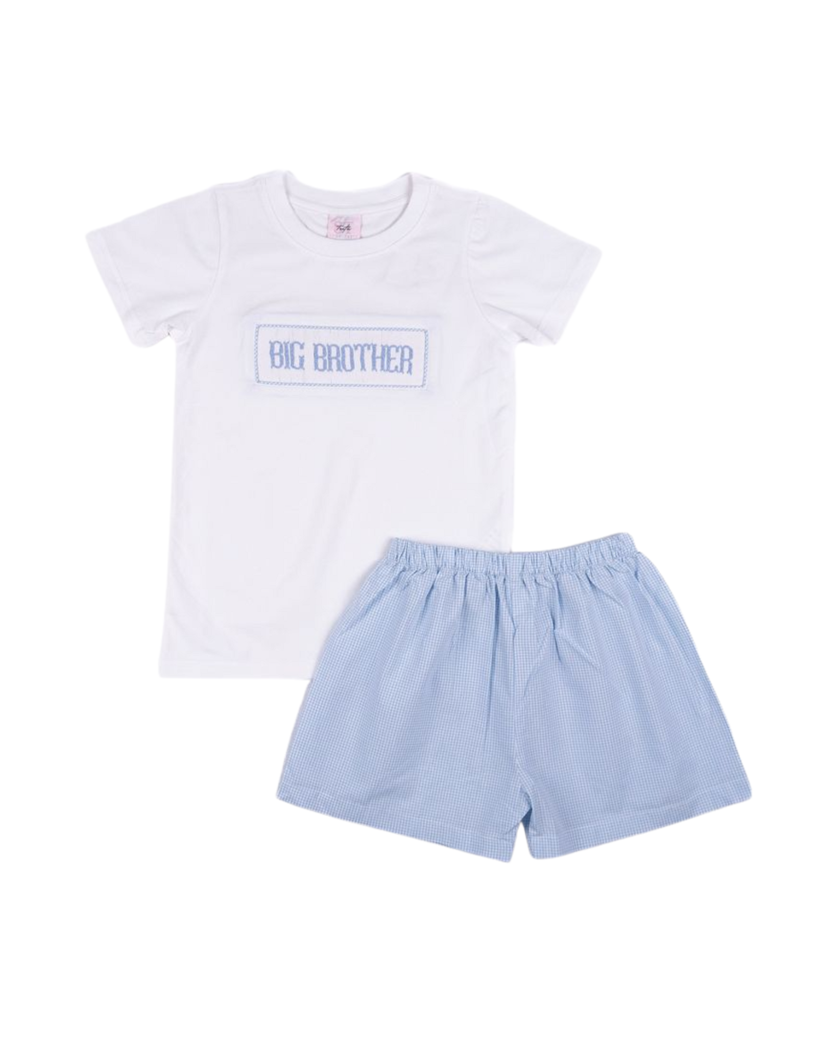 Shop Teeta Big Brother Smock Short Set, Blue Gingham