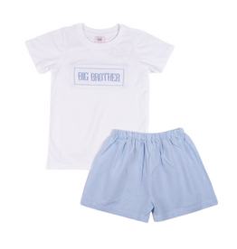 Shop Teeta Big Brother Smock Short Set, Blue Gingham