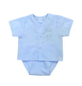 Auraluz Blue Fish Diaper Set