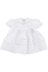 Feltman Brothers White Floral Bullions And Lace Dress