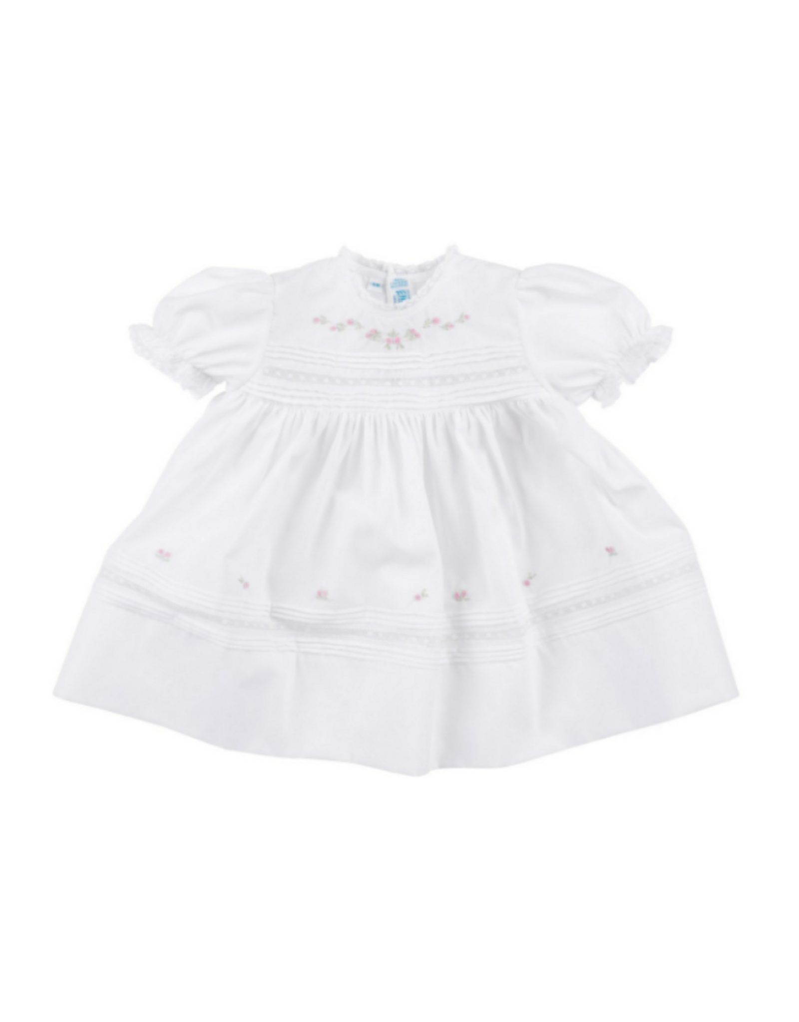 Feltman Brothers White Floral Bullions And Lace Dress