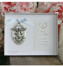 Baby Cradle Medal Angel for Boy