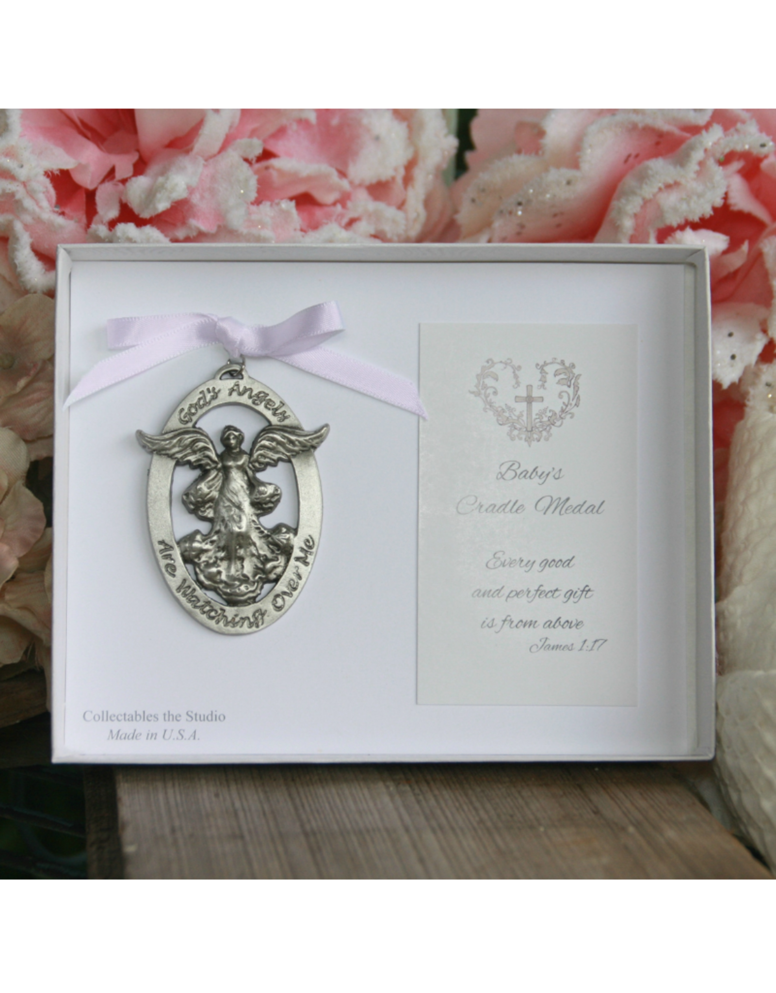 Baby Cradle Medal Angel for Girl