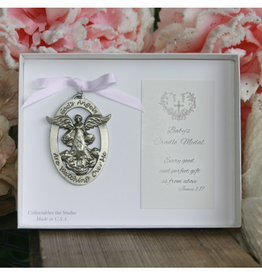 Baby Cradle Medal Angel for Girl