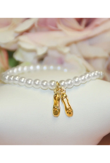 Ballet Dance Shoes Pearl Bracelet