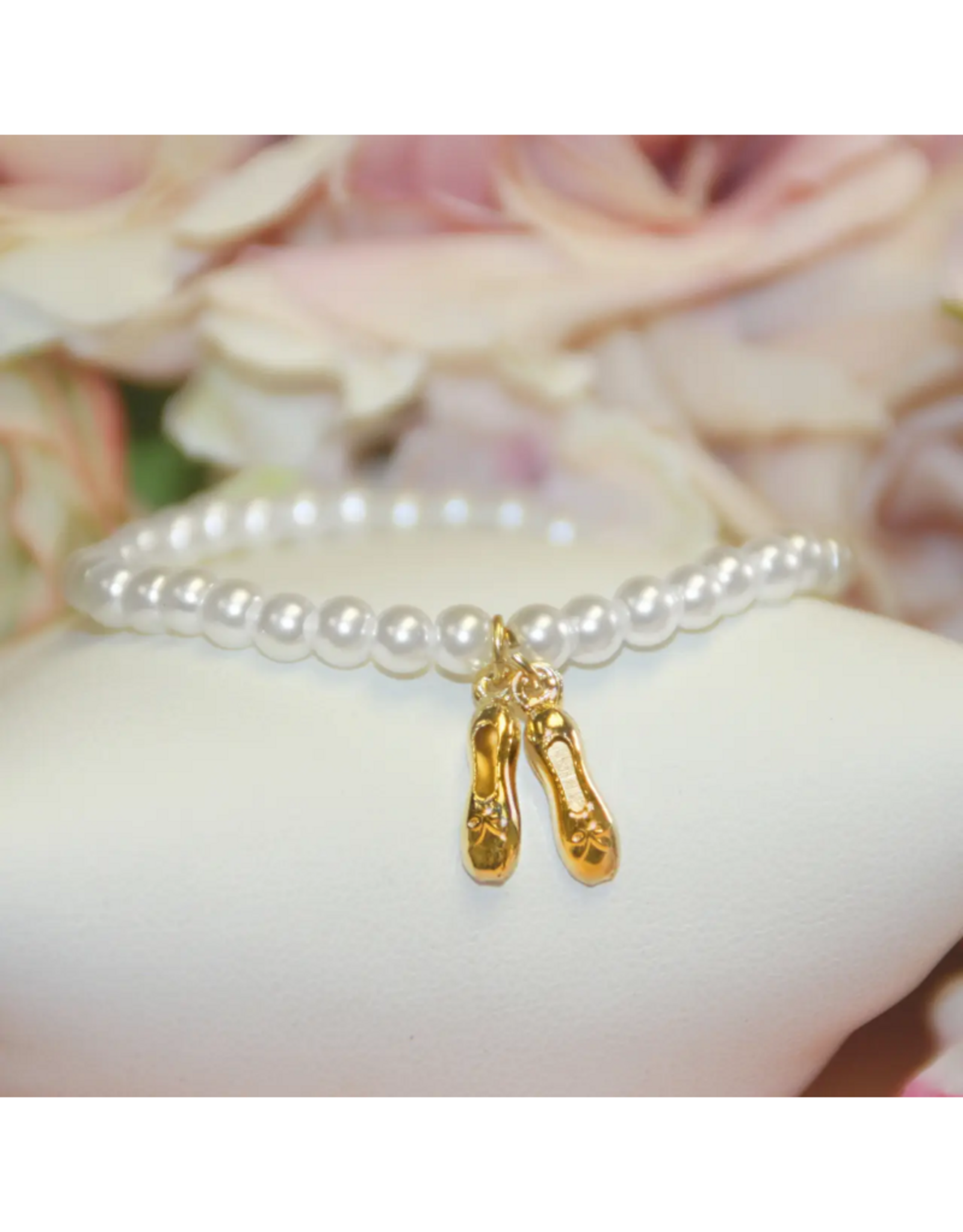 Ballet Dance Shoes Pearl Bracelet
