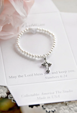 Catholic Baptism Pearl Bracelet Crucifix