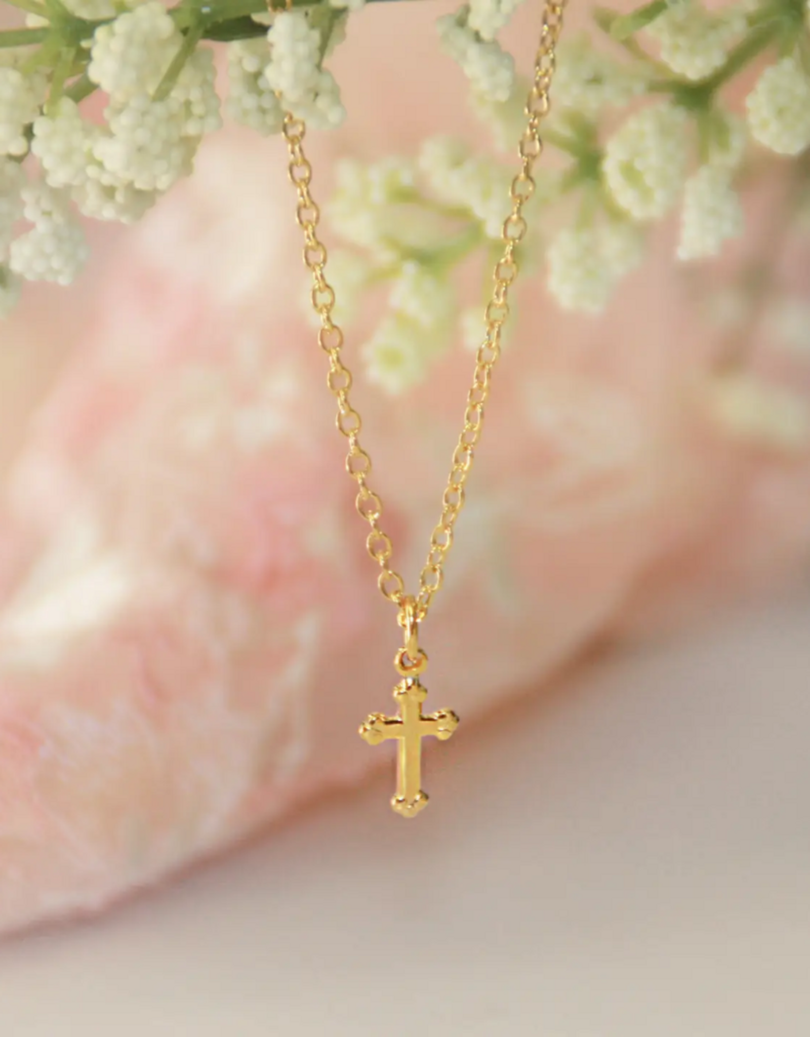 Classic Baby Cross Gold Necklace