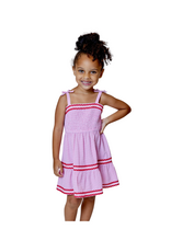 Design History Pink Gingham and Ric Rac Smocked Dress