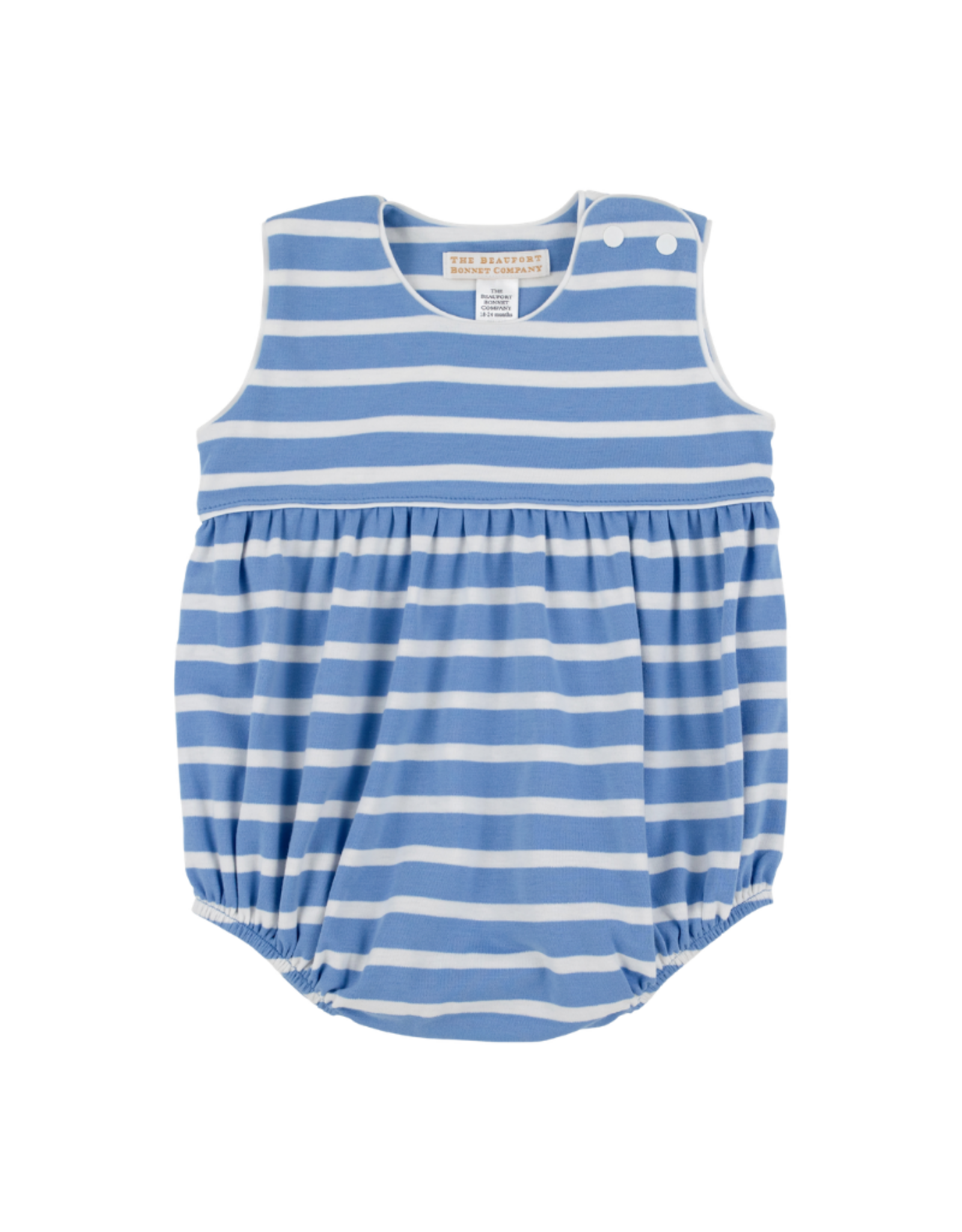 The Beaufort Bonnet Company Barlett Pima Bubble, Barbados Blue Stripe