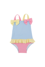 The Beaufort Bonnet Company Taylor Bay Bathing Suit, Blue, Hot Pink, Yellow