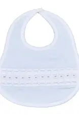 Magnolia Baby Landry Smocked Bib, Light Blue NB