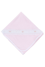 Magnolia Baby Lillian Smocked Blanket, Pink