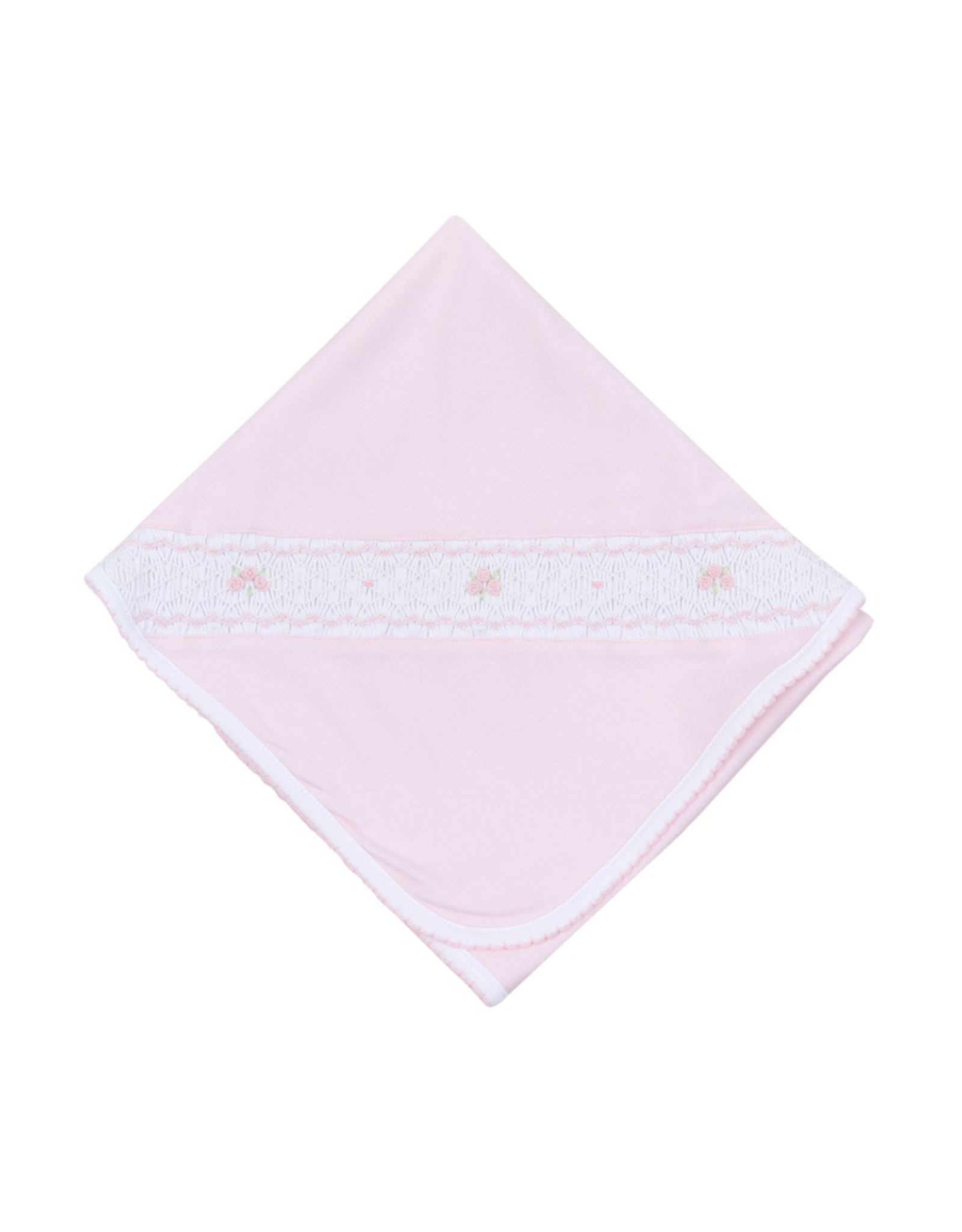 Magnolia Baby Lillian Smocked Blanket, Pink